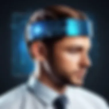 Harnessing Technology for Memory Retention An individual engaging with a digital app for memory training.