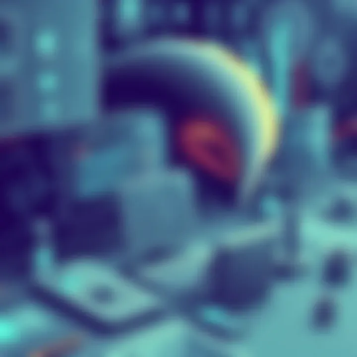 Graphic depicting advanced technology used to decode alien languages