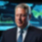 Al Gore presenting climate data passionately