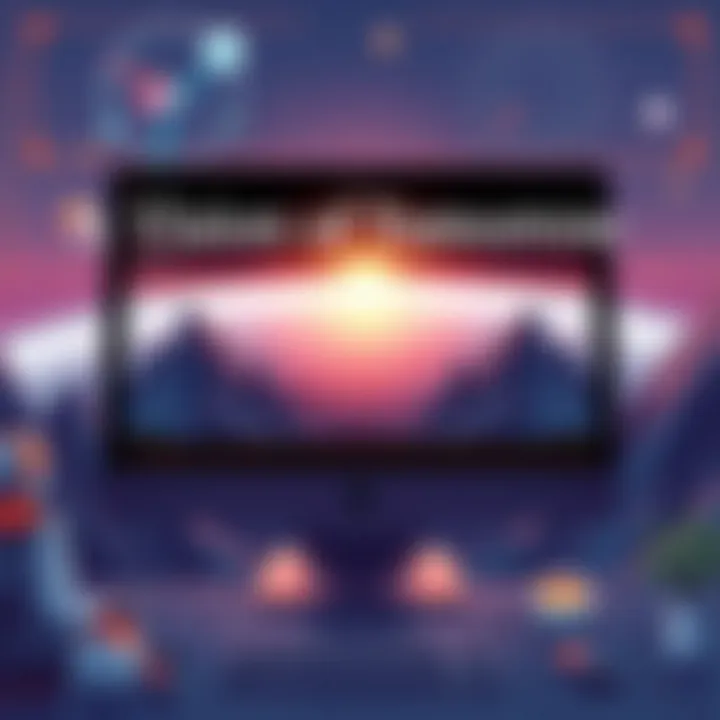 A futuristic landscape showcasing the potential advancements brought by AI like Alice