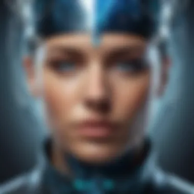 Psychological Dimensions of Courage Abstract visualization of psychological courage