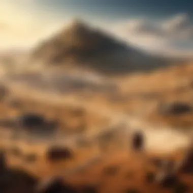 The Setting of a Timeless Tale An artistic rendering of the ancient battlefield, showcasing the historical context of the narrative.