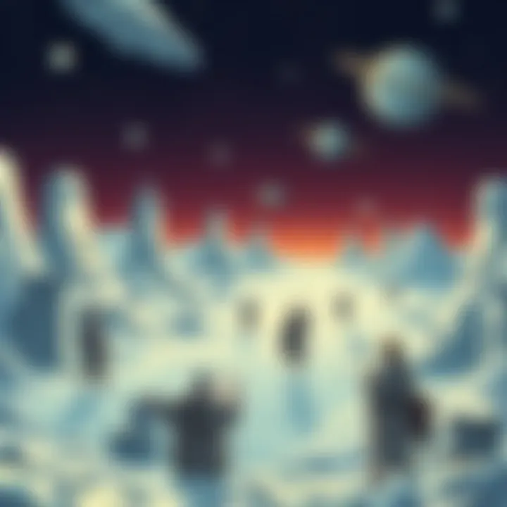 Illustration of ancient civilizations attempting to communicate with extraterrestrials