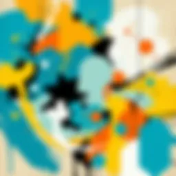 An abstract painting representing the concept of authenticity in art