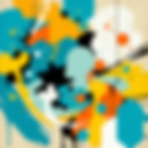 An abstract painting representing the concept of authenticity in art