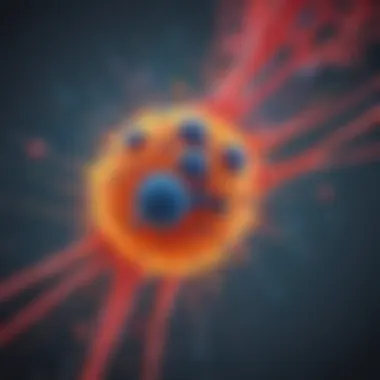 Illustration of immune system attacking body cells