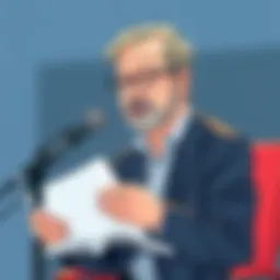 Billy Collins performing poetry reading