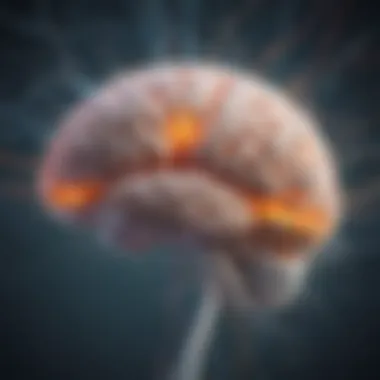Neurological Pathways to Happiness Conceptual illustration of brain activity linked to happiness