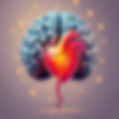 Illustration of brain and heart connection