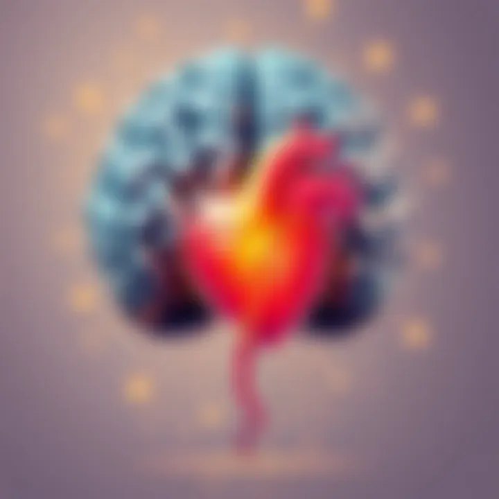 Illustration of brain and heart connection