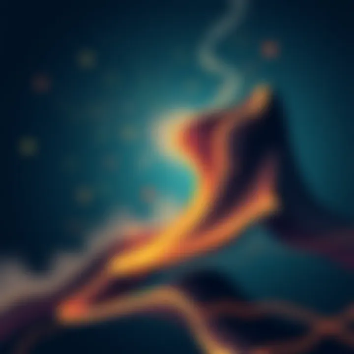 Transformative Adversity An abstract representation of challenges transforming into opportunities