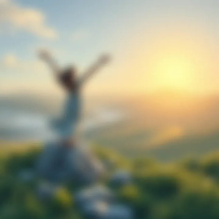 Embracing Resilience A serene landscape symbolizing inner strength and resilience