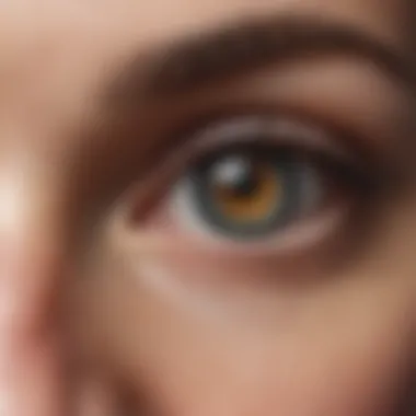 Intense Focus Close-up of speaker's eyes showing determination