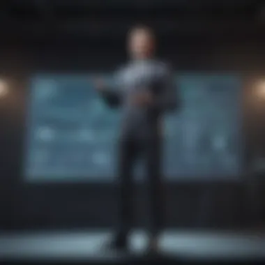 Commanding Presence Orator standing confidently on stage
