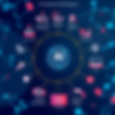 A conceptual diagram showing AI interaction techniques