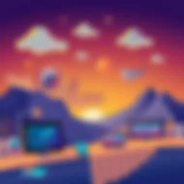 Illustration of the future landscape of technology and AI dialogue