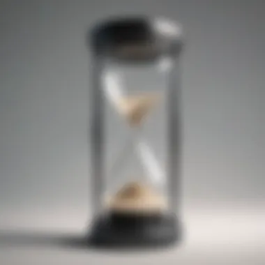 Illustration of a broken hourglass, signifying the disruption of time perception in individuals with PTSD