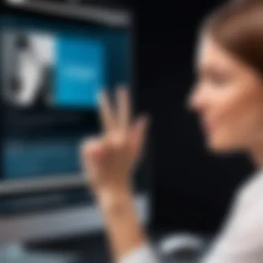 Engagement with Sign Language Video Tutorial A close-up of someone engaging with a sign language video tutorial