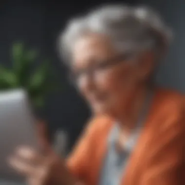 Elderly woman enjoying a heartfelt conversation