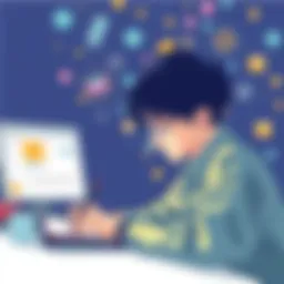 A thoughtful writer immersed in creativity