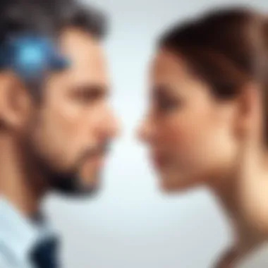 Impact of Emotional Intelligence on Relationships Illustration showing the relationship dynamics influenced by emotional intelligence