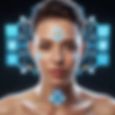 The Mechanism Behind Deepfakes Conceptual representation of deepfake technology showcasing AI algorithms at work.