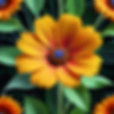 A computer displaying advanced computer vision algorithms detecting flowers