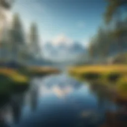 A serene landscape symbolizing tranquility and self-reflection