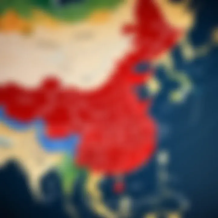 Map illustrating the extent of internet censorship across regions in China