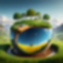 A serene landscape symbolizing ecological balance