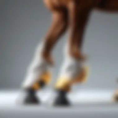 Close-up of a horse's elegant and powerful hooves in motion