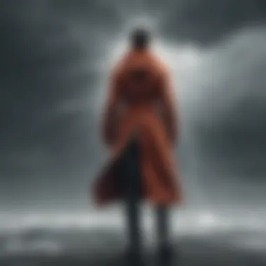 Embracing Confidence Embracing Confidence: Illustration of a figure standing tall amidst a storm, showcasing resilience and inner strength