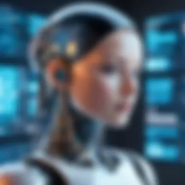 AI's Role in Shaping Future Technologies A futuristic landscape illustrating AI in technology
