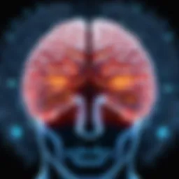 Illustration showcasing brain activity during memorization