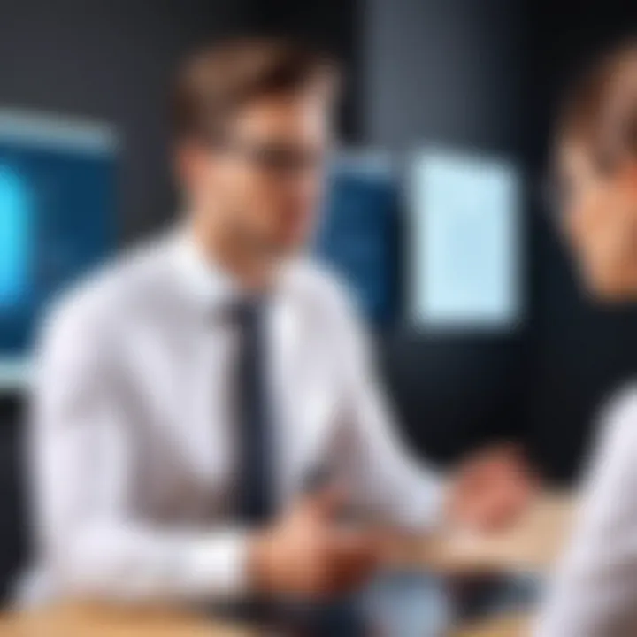 Candidate confidently presenting skills during an interview