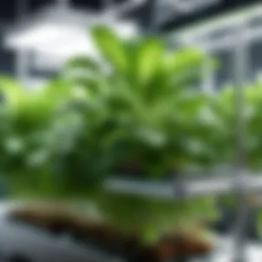 Thriving Hydroponic Plants Close-up of thriving hydroponic plants