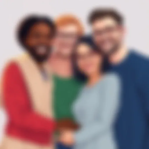 A diverse family portrait showcasing love and unity