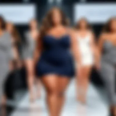 Diversity on the Plus Size Fashion Runway Plus size fashion runway showcasing diverse models