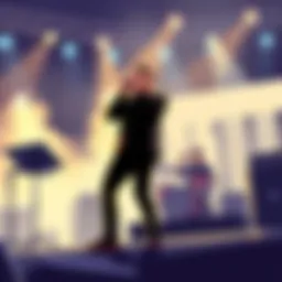 Dynamic performance of Aventura on stage