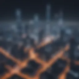 Linguistic landscape of Shanghai with modern skyscrapers