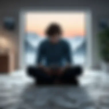 Isolation in Mental Health A poignant illustration capturing the essence of isolation in mental health.