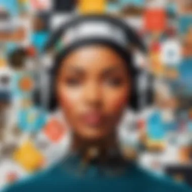 Diverse Artistic Expressions A collage of diverse artistic expressions reflecting cultural influences