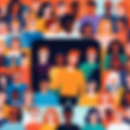 A vibrant montage showcasing diverse friendships formed through video interactions