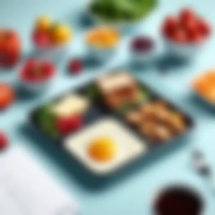 Artistic depiction of balanced meal planning
