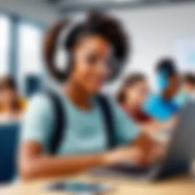 Inclusivity in Education: Technology Bridging Gaps Diverse learners engaged with digital devices