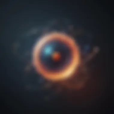 Electron Cloud Dynamics Abstract representation of electron cloud around an atom