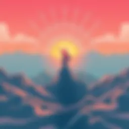 Symbolic representation of empowerment through a rising sun