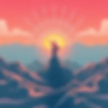 Symbolic representation of empowerment through a rising sun