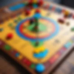 A colorful array of traditional board games set on a table.