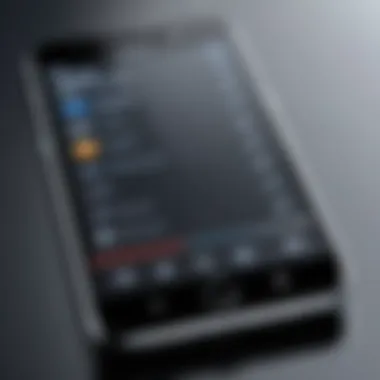 A close-up view of a modern German smartphone showcasing its sleek design.